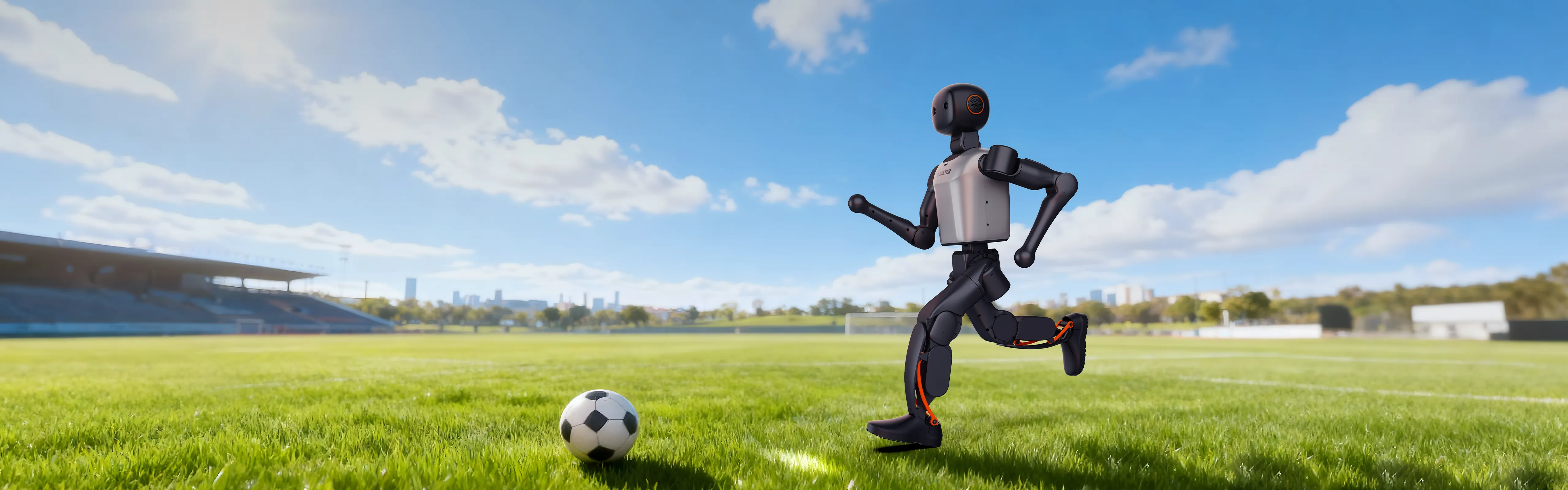 Booster T1 em campo de futebol